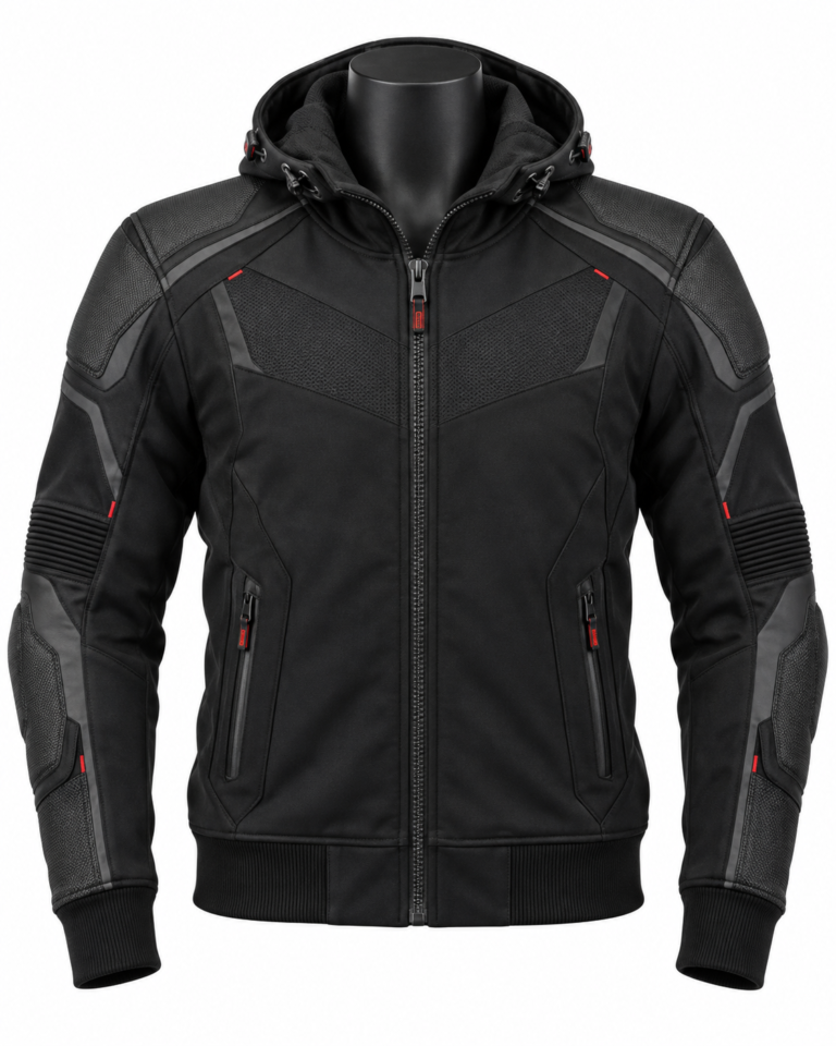 Zip-Up Armored Motorcycle Hoodie