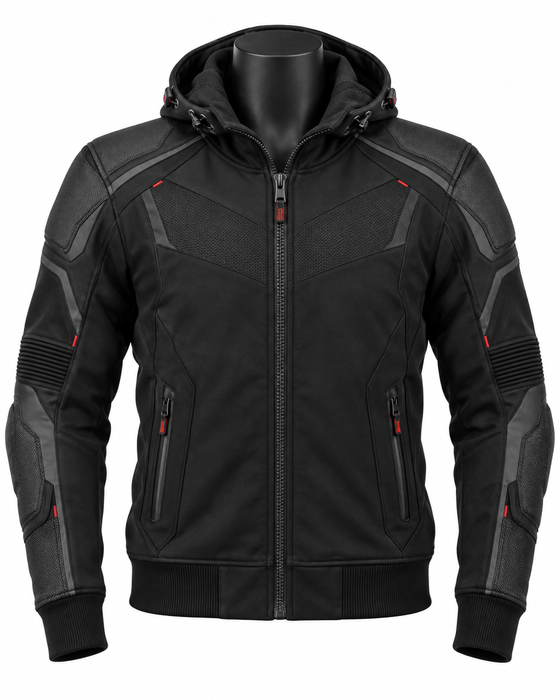 Zip-Up Armored Motorcycle Hoodie