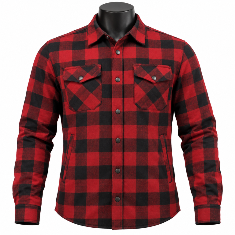 Kevlar Lined Flannel Riding Shirt
