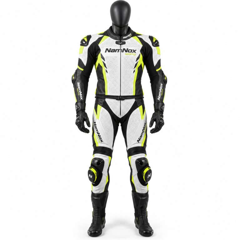 Perforated Two Piece Leather Racing Suit