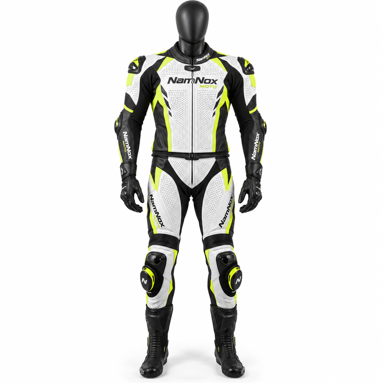 Perforated Two Piece Leather Racing Suit