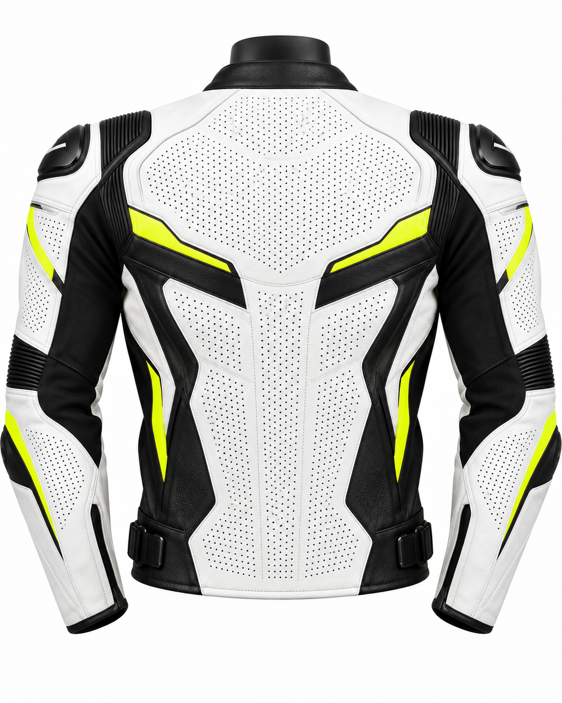 Perforated Leather Motorcycle Jacket — alternate product image