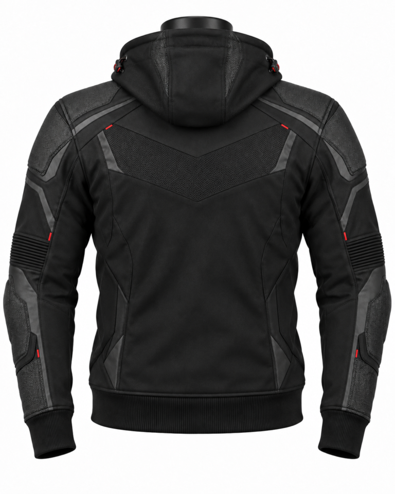 Zip-Up Armored Motorcycle Hoodie — alternate product image