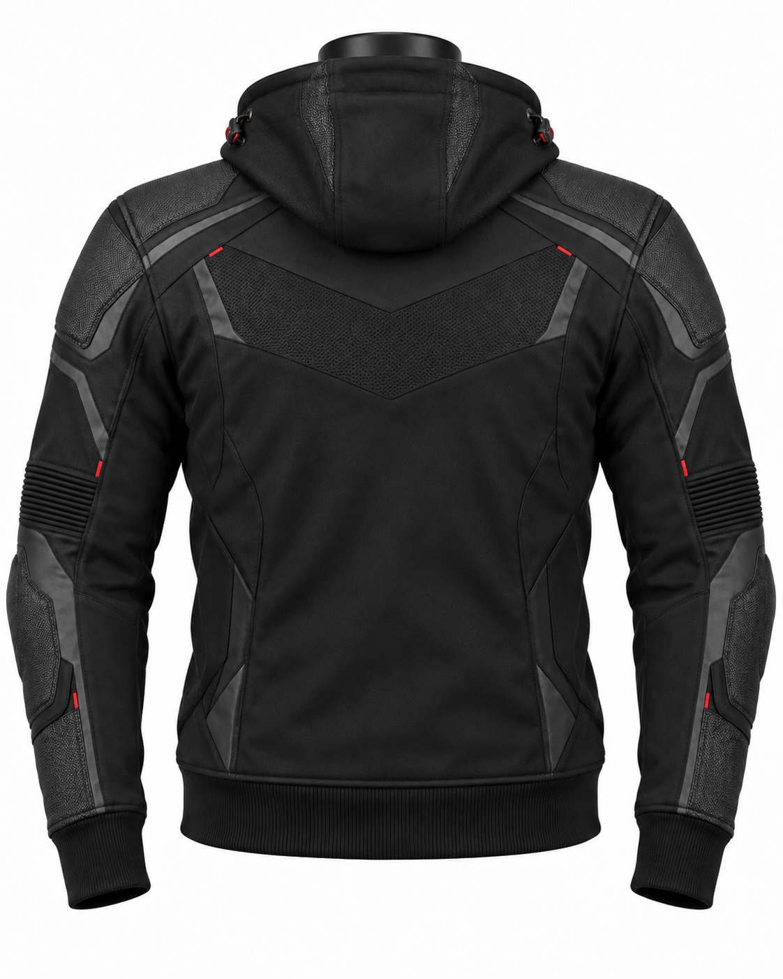 Zip-Up Armored Motorcycle Hoodie — alternate product image