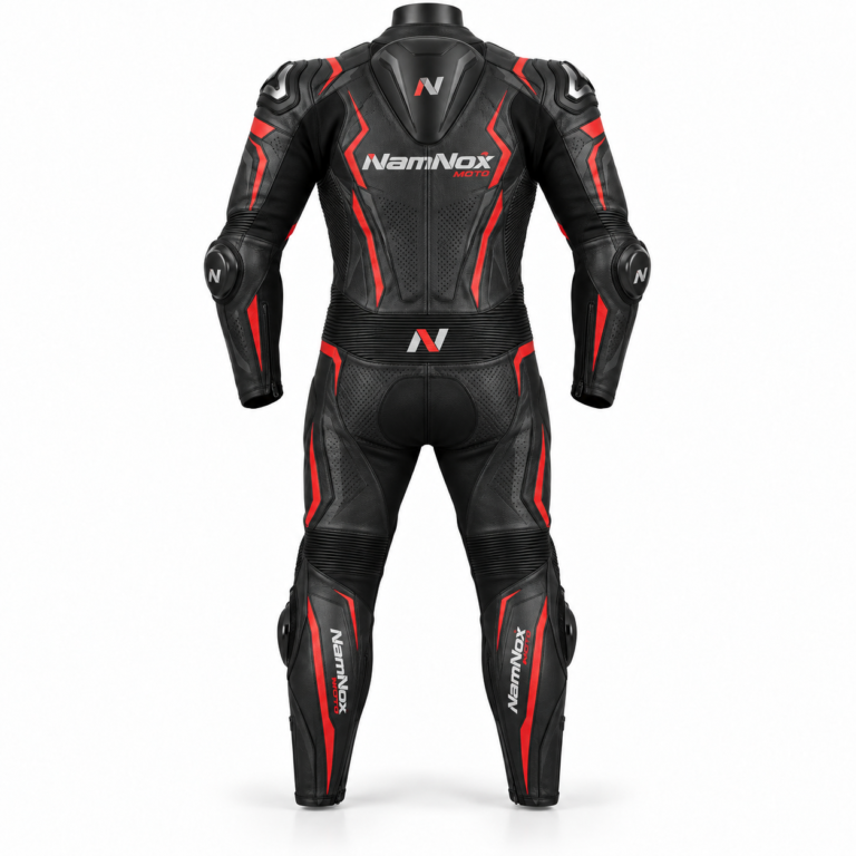 One-Piece Leather Racing Suit with CE Armor — alternate product image