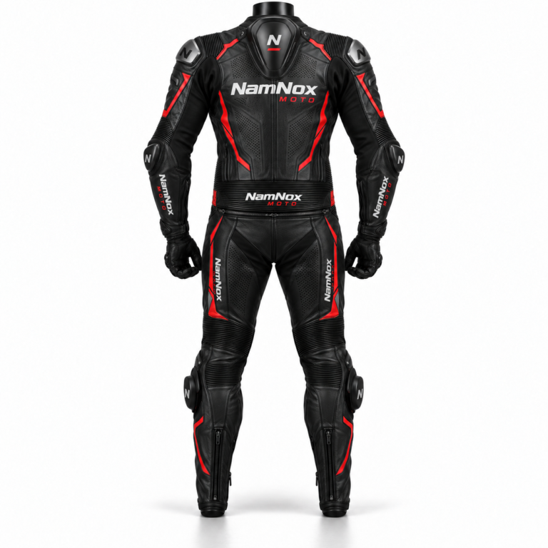 Two-Piece Leather Racing Suit with CE Armor — alternate product image