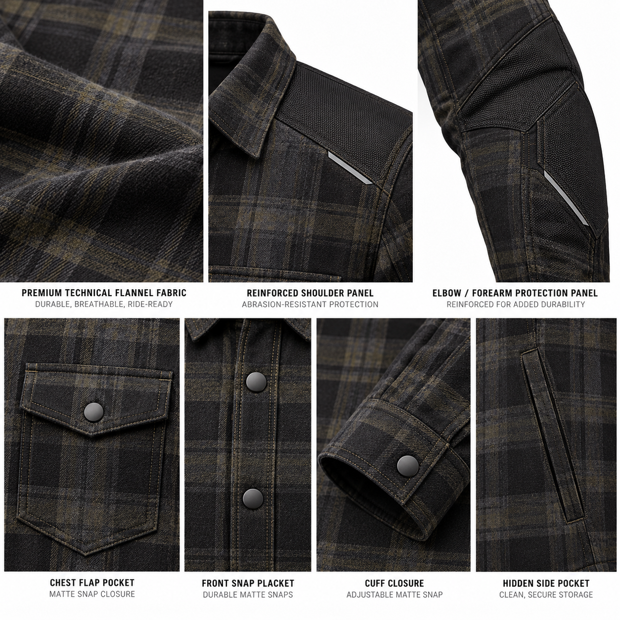 Technical Flannel Riding Shirt — alternate product image
