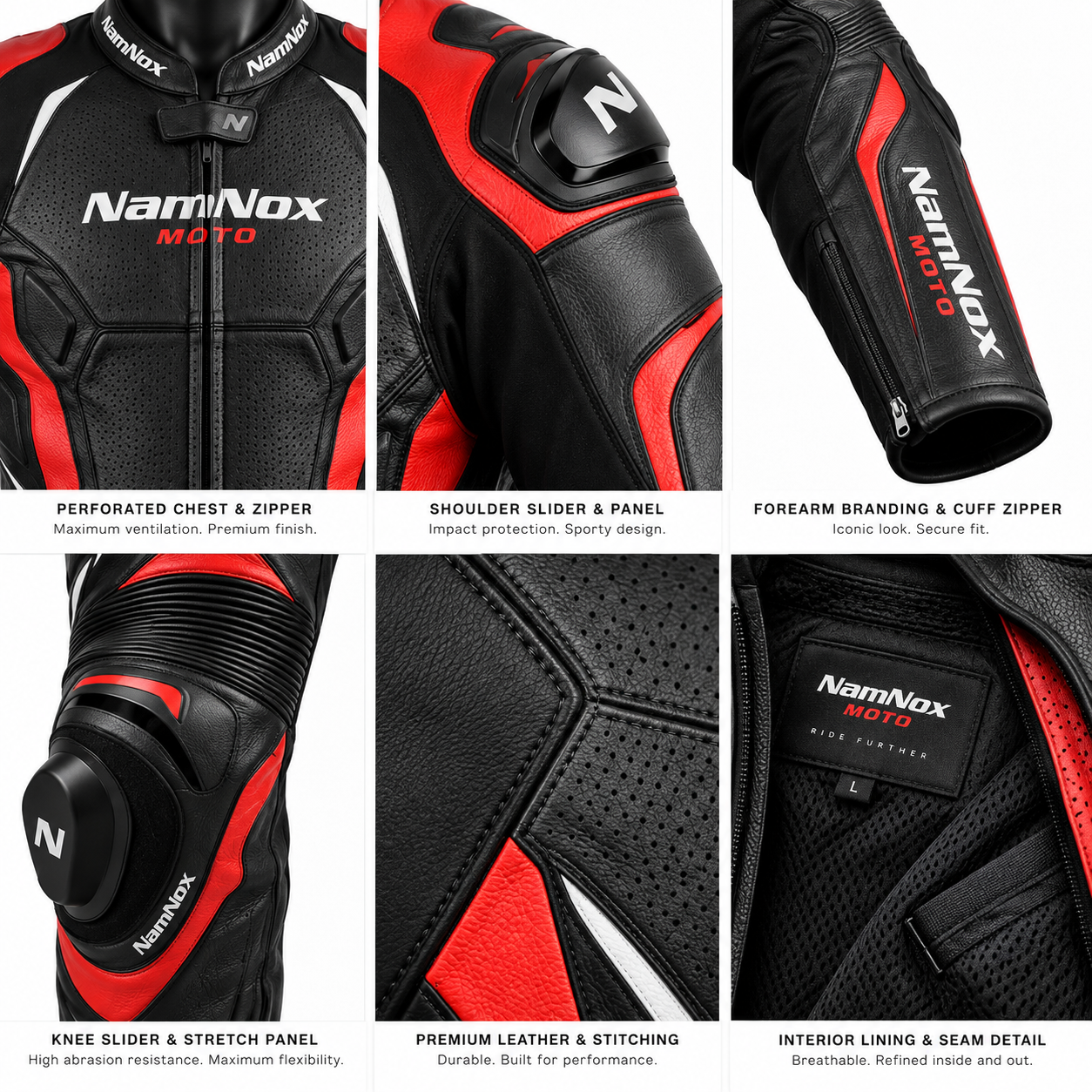One Piece Leather Motorcycle Racing Suit — alternate product image
