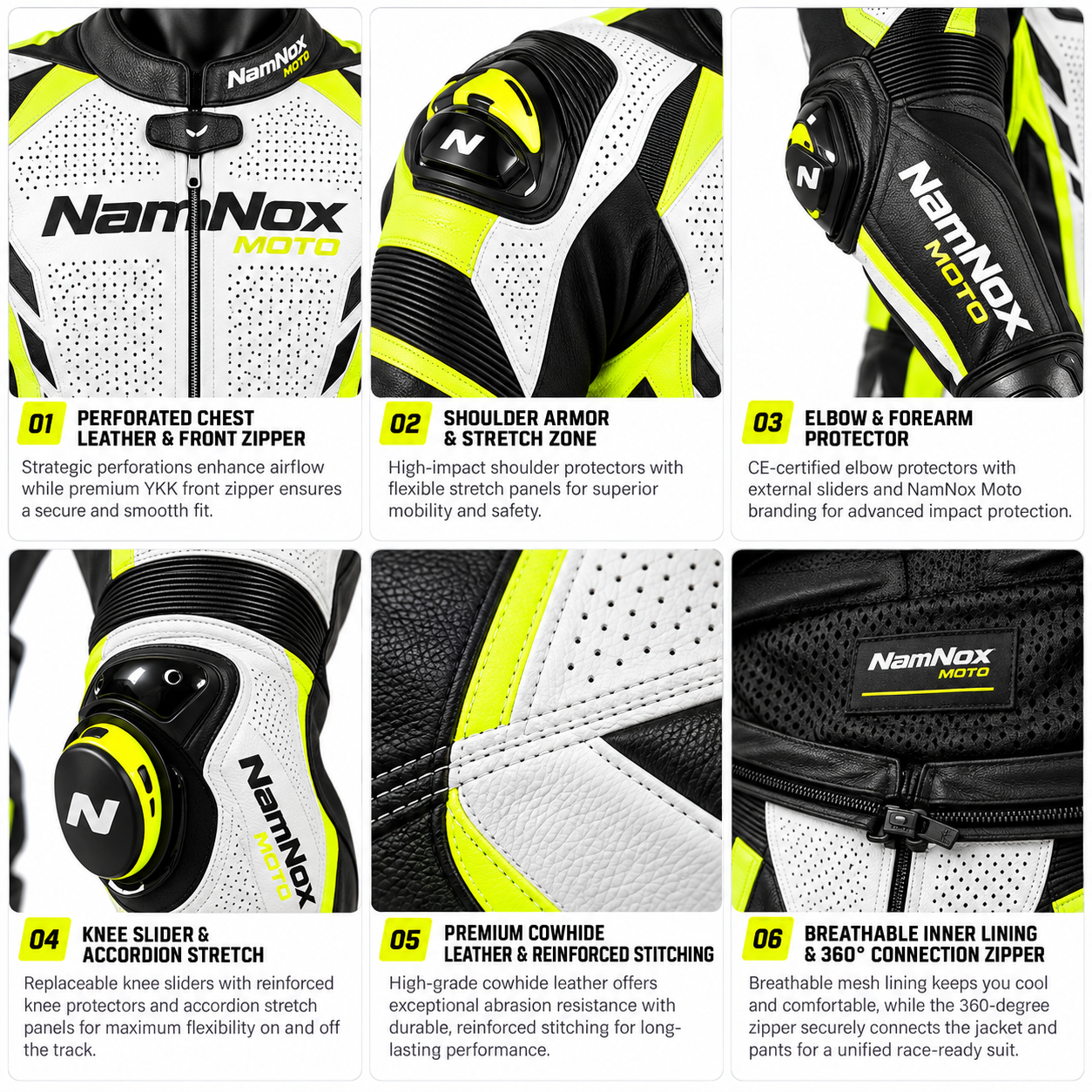 Perforated Two Piece Leather Racing Suit — alternate product image