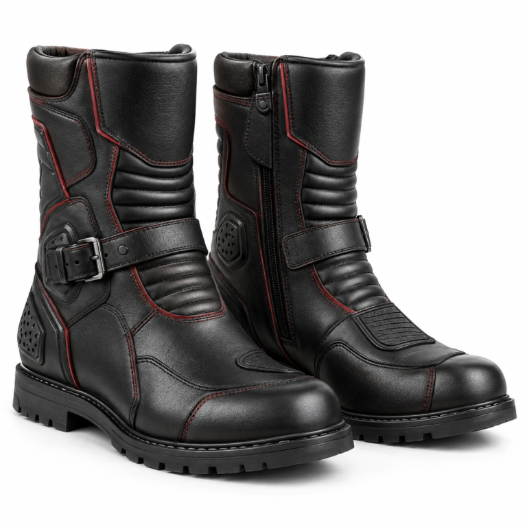 Leather Motorcycle Riding Boots