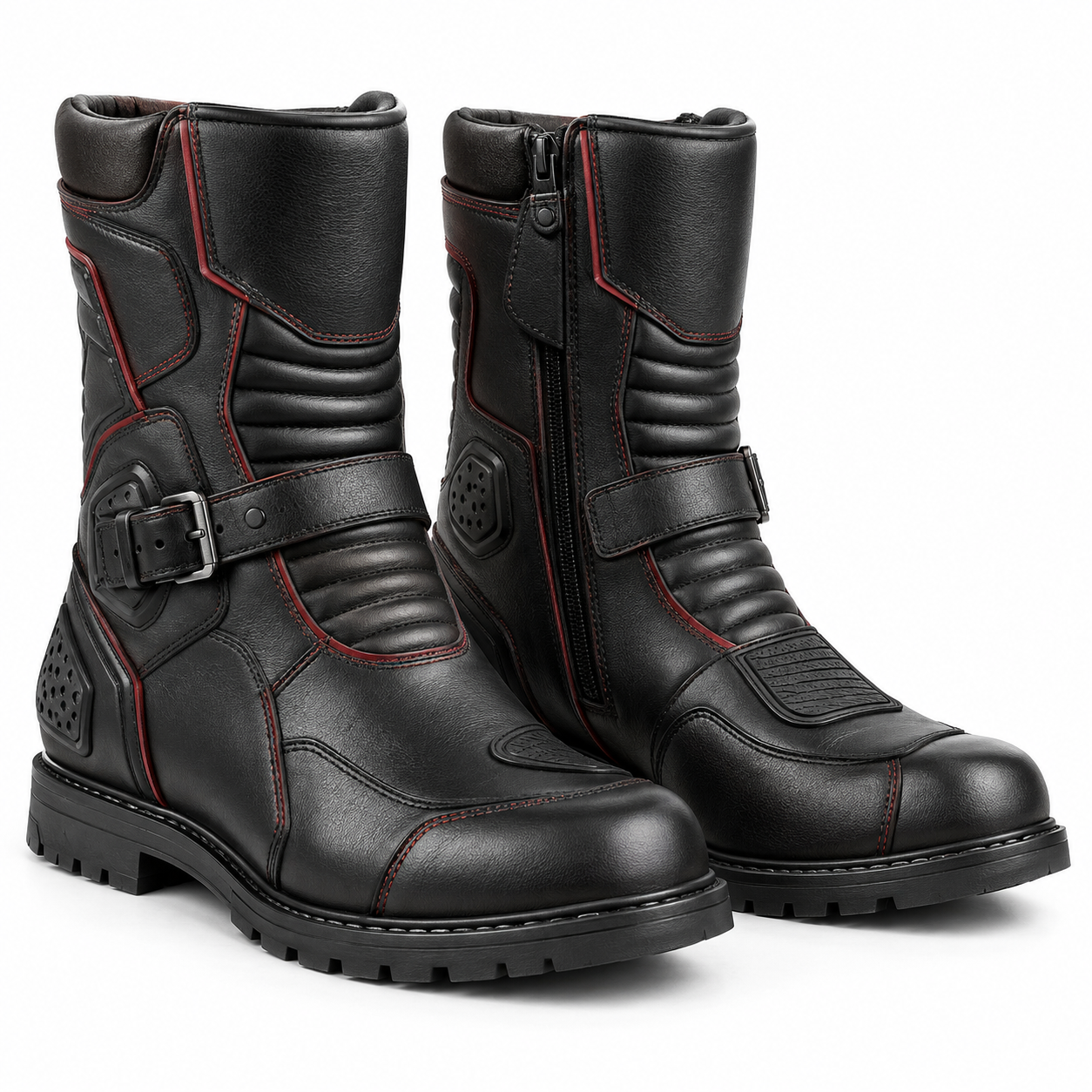 Leather Motorcycle Riding Boots