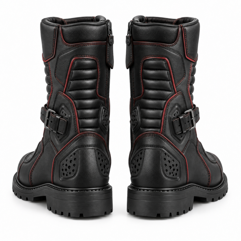 Leather Motorcycle Riding Boots — alternate product image