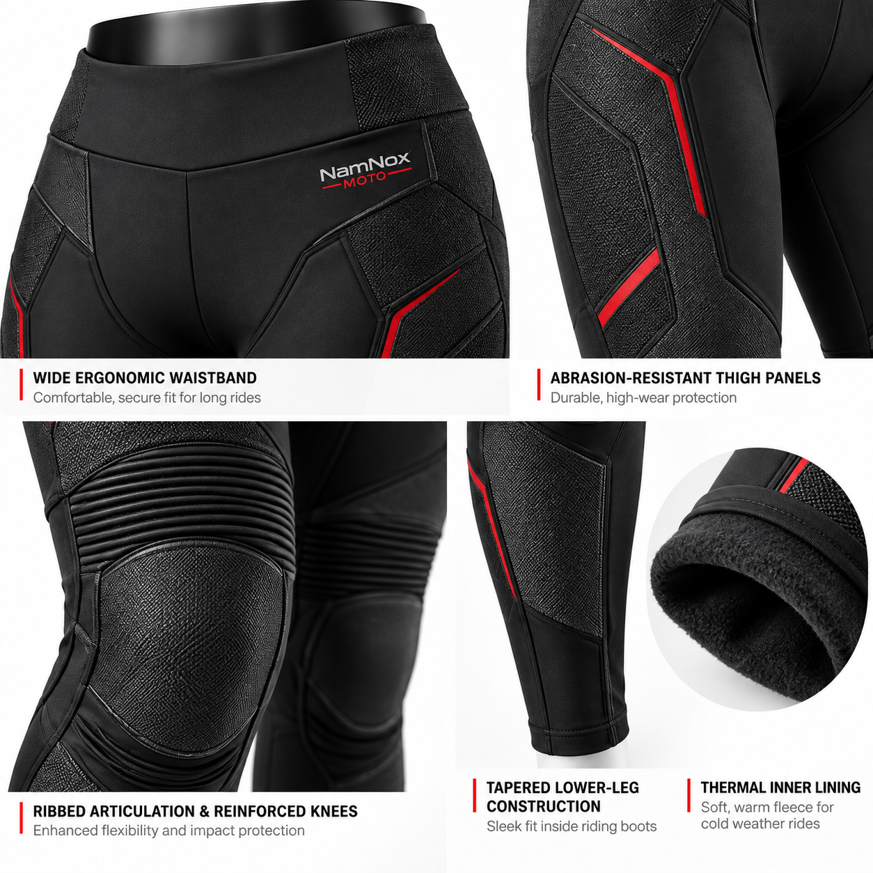 Thermal Winter Motorcycle Riding Leggings — alternate product image