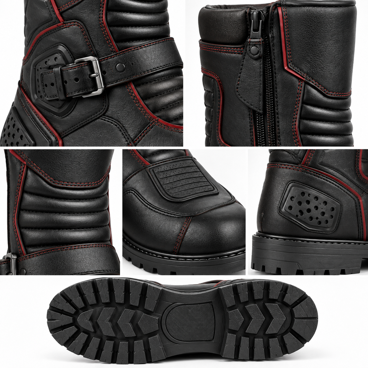 Leather Motorcycle Riding Boots — alternate product image