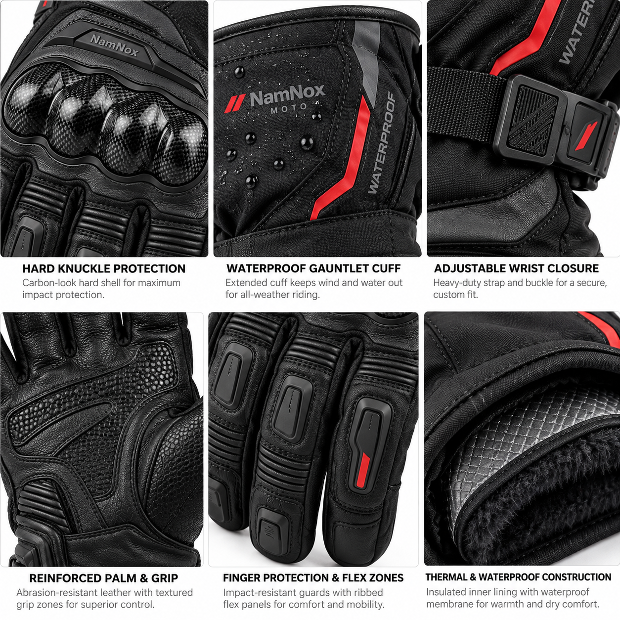 Winter Waterproof Motorcycle Gloves — alternate product image