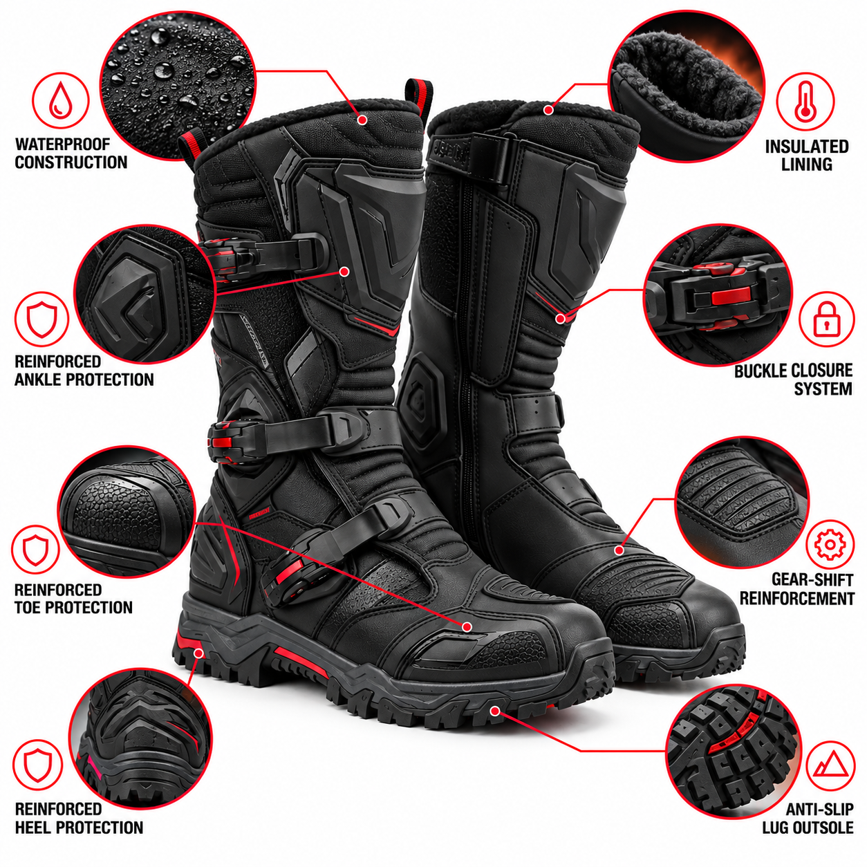Winter Waterproof Motorcycle Boots — alternate product image